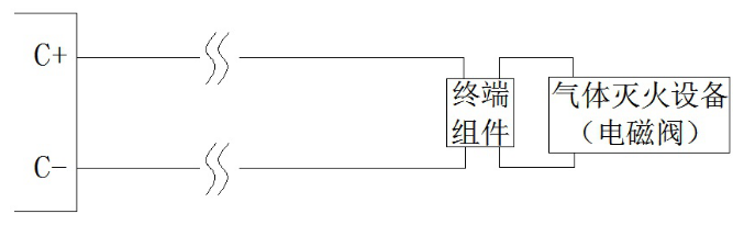 JBF5016宁夏气体灭火控制器喷洒启动输出接线示意图